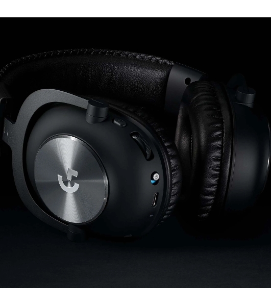 Гарнитура Logitech G PRO X чёрный, беспроводная, USB, подвижный микрофон, отсоединяемый кабель 2 м