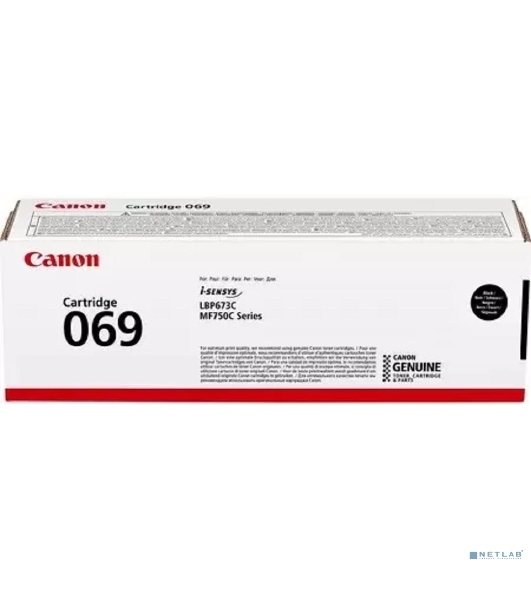 Картридж лазерный Canon 069BK (5094C002) черный (2100 стр.) для Canon MF752Cdw/754Cdw, LBP673Cdw