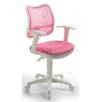 Кресло компьютерное Бюрократ CH-W797/PK/TW-13A TW-13A розовый, спинка сетка, сиденье розовый, колеса белый/розовый, пластик белый, фото13