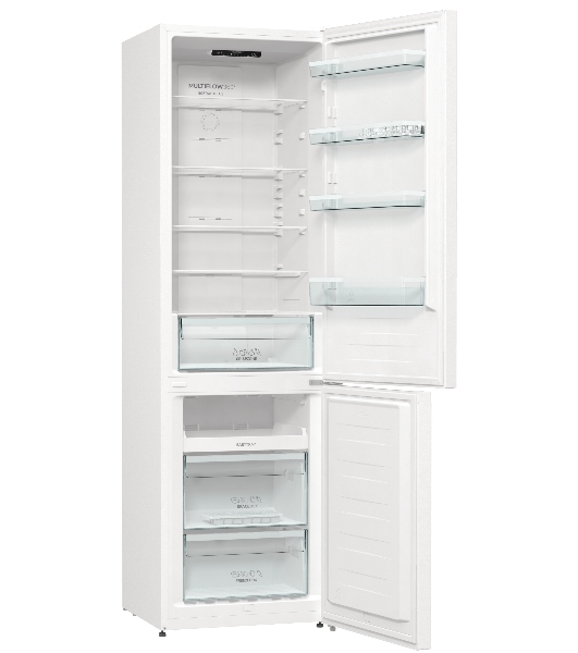 Холодильник Gorenje NRK6201PW4 белый двухкамерный 235/96л морозилка снизу, No Frost