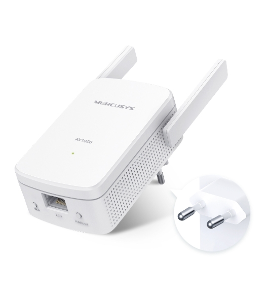 Комплект гигабитных Wi-Fi адаптеров Mercusys Powerline AV1000 Powerline kit with 300Mbps Wi-Fi, plug and play, up to 300 meters over an existing electrical circuit, the kit includes a MP510 and a MP500.