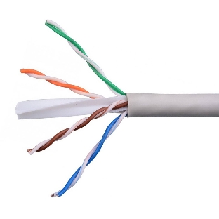 Кабель Cablexpert UPC-6055-4-CU, UTP indoor 4x2x0.55, медный, кат.6, однож., 305м, coil, серый