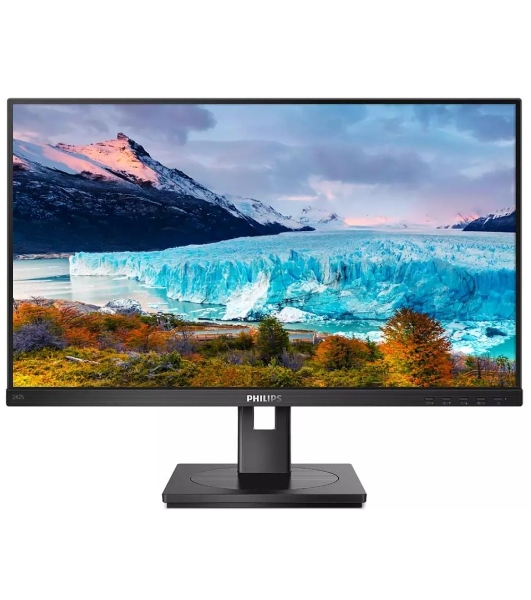 Монитор 23.8' Philips 242S1AE IPS 1920x1080, 75 Гц, 4 мс, 16:9, 300 кд/м2, 1xHDMI, 1xDP, 1xDVI, 1xVGA, 1x3.5 мм, черный