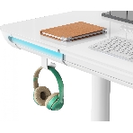 Стол компьютерный Cactus CS-EGD-WT-LED столешница закаленное стекло, белый каркас белый, фото18