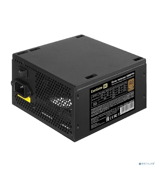 Блок питания ExeGate 1200PPH-OEM (EX292158RUS-OEM), 1200Вт, 80 PLUS Bronze, 120мм, черный