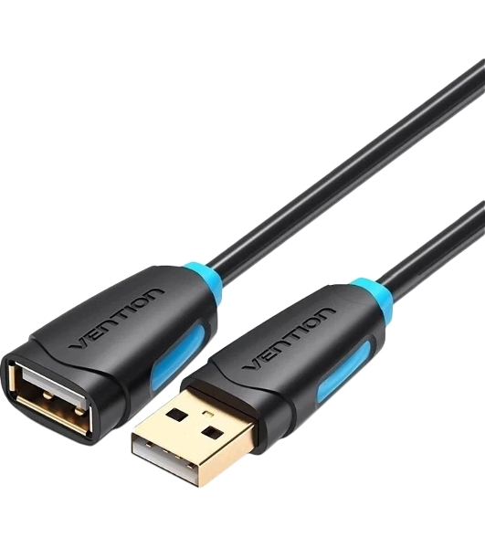 Кабель-удлинитель Vention USB 2.0 AM/AF - 1м черный