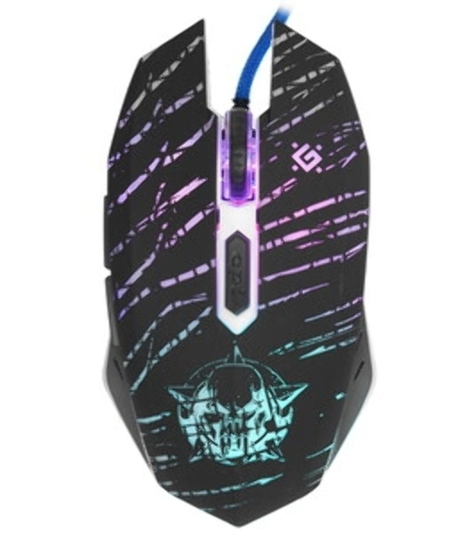 Мышь проводная Defender Dark Agent GM-590L черный, 12800 dpi, USB, кнопки - 6