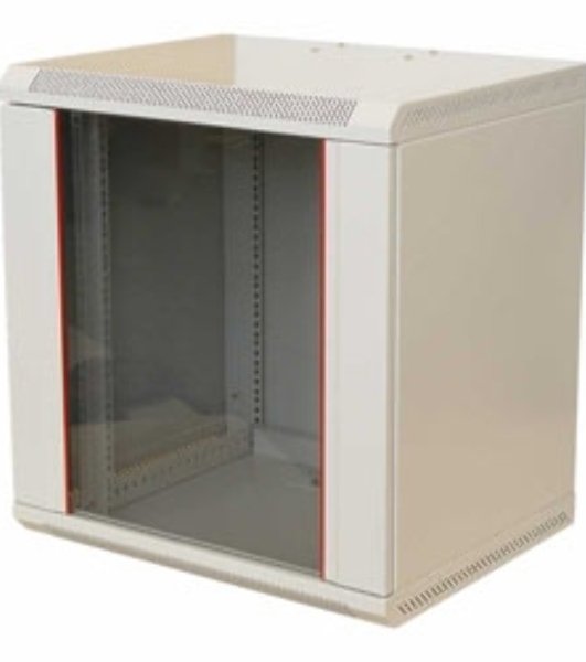 Шкаф настенный ЦМО ШРН-12.650 12U 600x650мм пер.дв.стекл несъемные бок.пан. 50кг серый