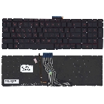 Клавиатура для ноутбука HP Omen 17-W000 черная с красной подсветкой, фото3