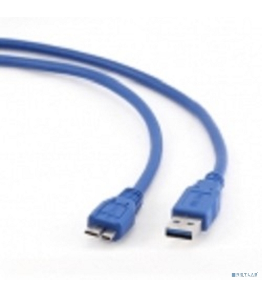 Кабель Gembird/Cablexpert USB 3.0 Pro, AM/microBM 9P, 30 см, экран, синий, пакет