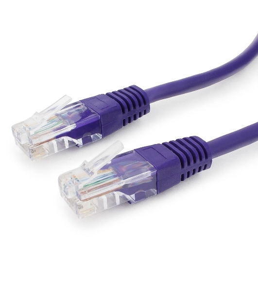 Патч-корд UTP Cablexpert cat.5e, 1м, литой, многожильный, фиолетовый