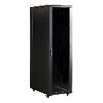Шкаф 19' Business, 18U 600x800, черный, передняя дверь стекло, задняя дверь распашная металл, фото4