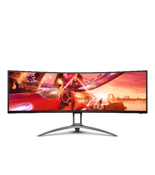Монитор 48.8' AOC AG493UCX2 VA 5120x1440, 165 Гц, 1 мс, 32:9, 400 кд/м2, 3xHDMI, 1xDP, 1xUSB-C, изогнутый, черный