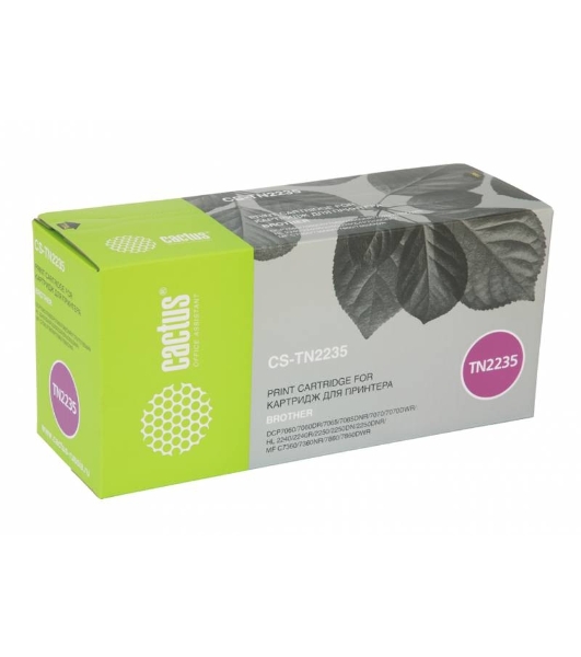 Картридж лазерный Cactus CS-TN2235 черный (1200 стр.) для Brother DCP7060/7060DR/7065/7065DNR/7070/7070DWR/HL-2240/2240R/2250/2250DN/2250DNR/MFC-7360/7360NR/7860/7860DWR