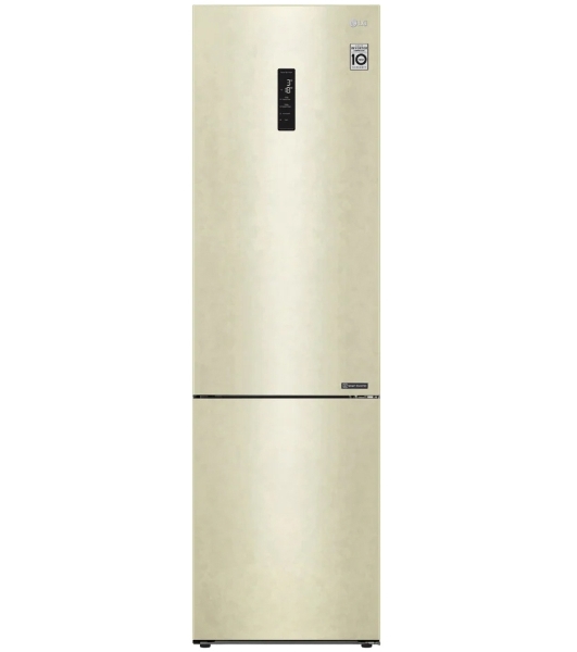 Холодильник LG GA-B509CESL бежевый глянцевый двухкамерный 277/107л морозилка снизу, No Frost