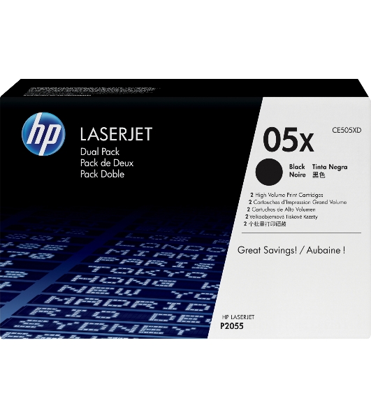 Картридж лазерный HP CE505XD черный двойная упаковка для LJ P2055 2 x 6500 стр