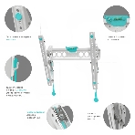 Кронштейн ONKRON TM5W/32-65'' макс 400*400 наклон +12º от стены: 35-145мм, макс вес 68,2кг, встр уровень, белый, фото7