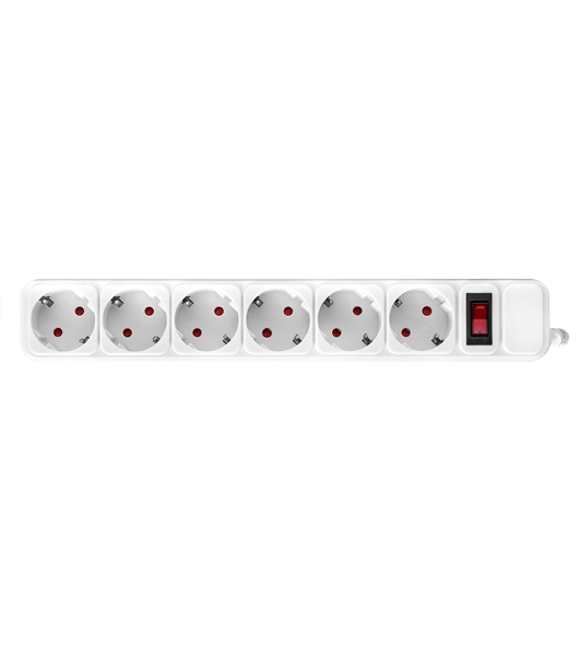 Сетевой фильтр EKF UFP10-375-6-03 6x3 м 10А/2,2 кВт с выкл. c/з ПВС 3х0,75 Блокбастер EKF PROxima
