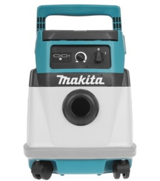Строительный пылесос Makita DVC150LZ гибридное, белый, 320 Вт, уборка сухая/влажная, пылесборник мешок/контейнер, 15 л