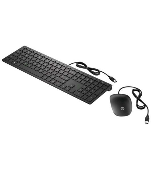 Комплект клавиатура+мышь HP Pavilion 400 проводной, USB, 1200 DPI, чёрный
