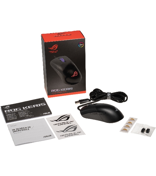 Мышь проводная ASUS ROG Keris черный, 16000 dpi, USB, кнопки - 7
