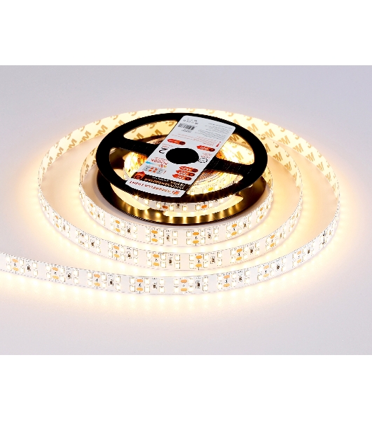 Светодиодная лента Ambrella light GS3601 2835 204Led/ 20W m/ 24V IP20 3000K/ 5000*14*1.2mm (2 конт.)