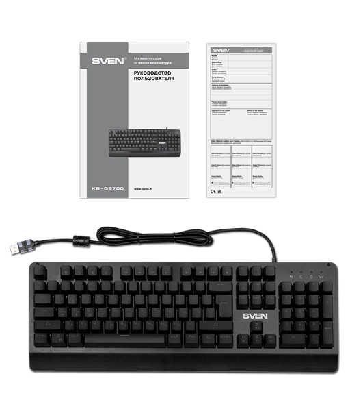 Клавиатура SVEN KB-G9700 проводная, USB Type-A, чёрный