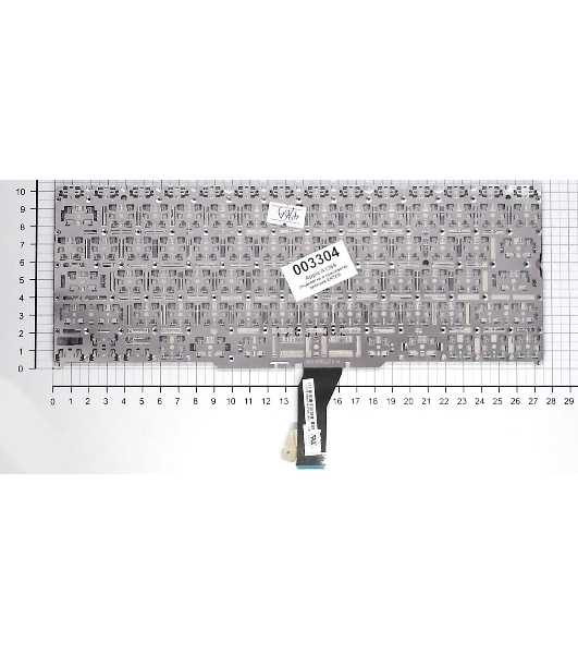 Клавиатура для ноутбука MacBook A1370 2011+ черная с подсветкой, плоский ENTER