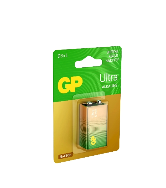 Алкалиновая батарейка GP Ultra Alkaline G-Tech 9V Крона - 1 шт. на блистере