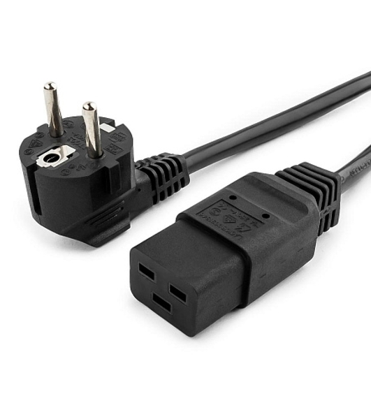 Кабель питания для UPC Gembird/Cablexpert, 1.8м, Schuko-С19, 16А, черный, с заземлением