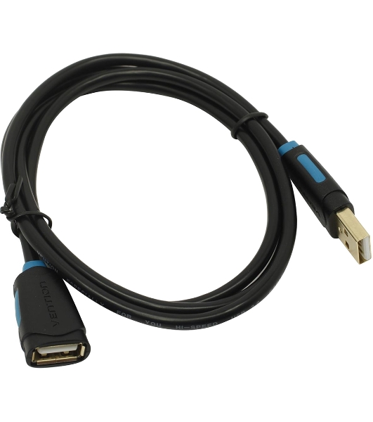 Кабель-удлинитель Vention USB 2.0 AM/AF - 1м черный