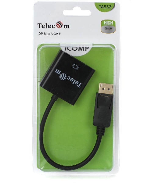 Кабель-переходник DP --> VGA-F 0,2m, Telecom (TA522)
