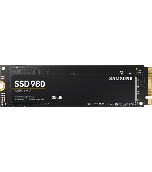 Накопитель SSD Samsung 980, 250Gb, PCIe 3.0 x4, M.2 2280, NVMe, R/W 2900/1300
