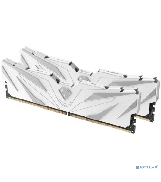 Оперативная память NETAC, DDR4, 32GB (2x16GB), 3200MHz, CL16, DIMM, с радиаторами, белый