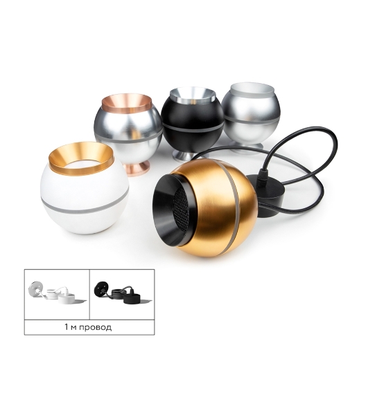 Корпус светильника C1105 PYG золото желтое полированное D100*H80mm MR16 GU5.3 LED 3W 4200K
