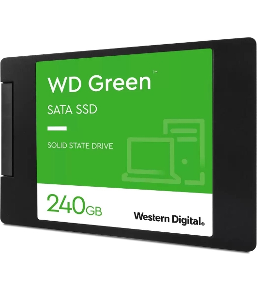 Накопитель SSD WD Green WDS240G3G0A, 240Gb, SATA III, 2.5', R/W 545/465