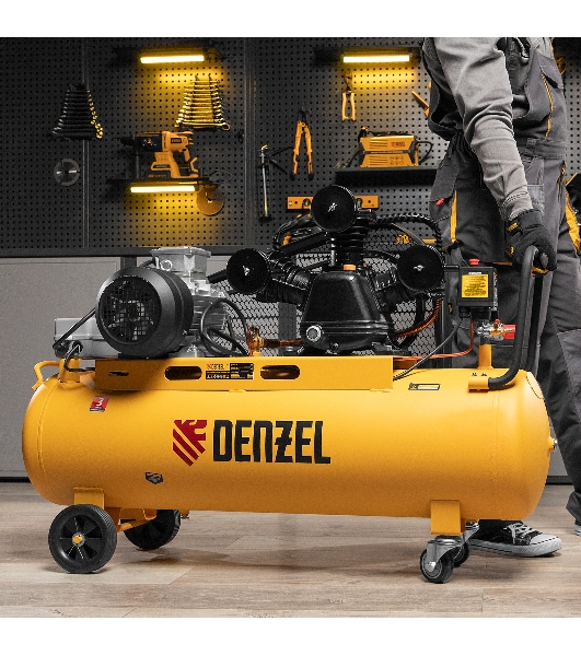 Компрессор воздушный Denzel рем. привод BCW3000-T/100, 3,0 кВт, 100 литров, 520 л/мин