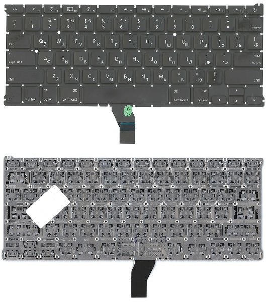 Клавиатура для ноутбука MacBook A1369 плоский ENTER без подсветки 2010+