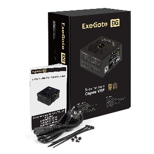 Блок питания ExeGate 750VSP FС (EX297232RUS), 750Вт, 80 PLUS Gold, 120мм, модульный, черный