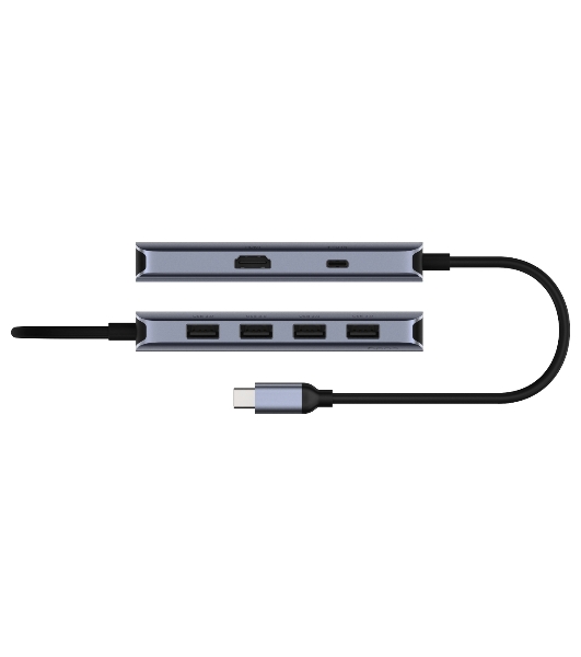 USB-концентратор Cudy UH500, USB Type-C, HDMI + USB-A + USB Type-C port for PD Charging, адаптер/ USB Type-C