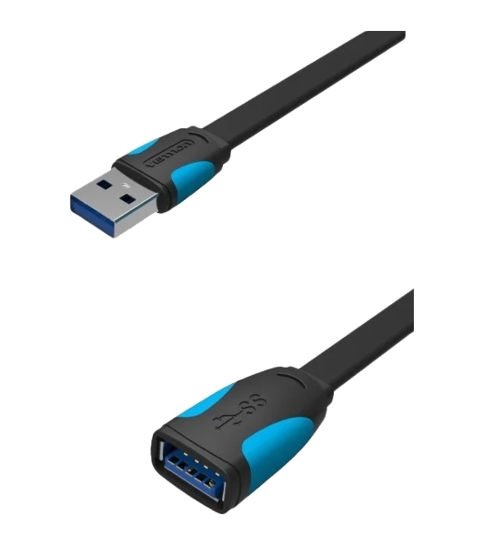 Кабель-удлинитель Vention USB 3.0 AM/AF - 1,5 м плоский VAS-A13-B150