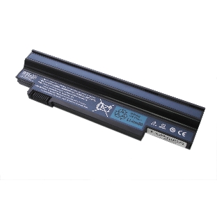 Аккумуляторная батарея для ноутбука Acer Aspire one 532h 533h eMachines350 10.8V 6600mah OEM, черный