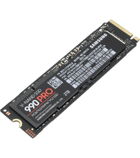 Накопитель SSD Samsung 990 PRO, 2Tb, PCIe 4.0 x4, M.2 2280, NVMe, R/W 7450/6900