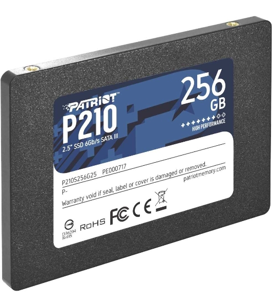 Накопитель SSD Patriot P210, 256Gb, SATA III, 2.5', R/W 500/400