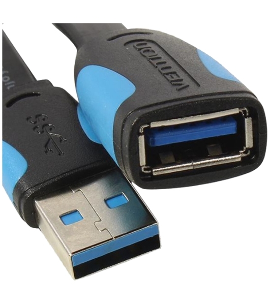 Кабель-удлинитель Vention USB 3.0 AM/AF - 1,5 м плоский VAS-A13-B150