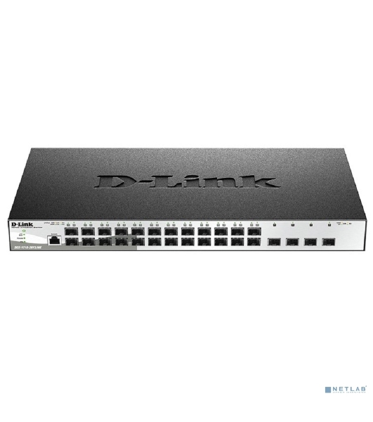 Коммутатор D-Link DGS-1210-28XS/ME/B2A, 24×1 Гбит/с SFP + 4×10 Гбит/с SFP+, настраиваемый