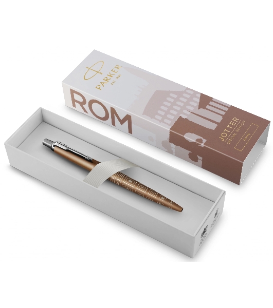 Ручка шариковая Parker Jotter Global Icons SE Rome K179 (2198197) бронзовый, M, синие чернила, подарочная коробка