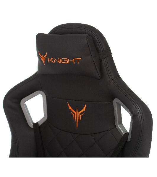 Кресло Knight OUTRIDER черный, экокожа, 120 кг, механизм качания