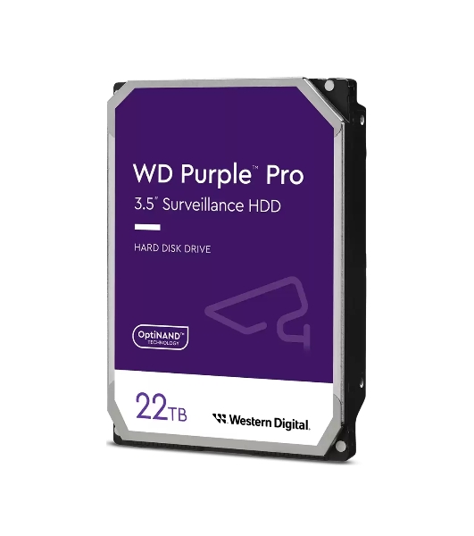 Жесткий диск Western Digital Purple PRO WD221PURP 22Tb 3.5' 7200 RPM 512MB SATA-III All Frame AI для систем видеонаблюдения