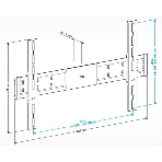 Кронштейн для телевизора Holder LCD-F6608 черный 42'-65' макс.45кг настенный фиксированный, фото4
